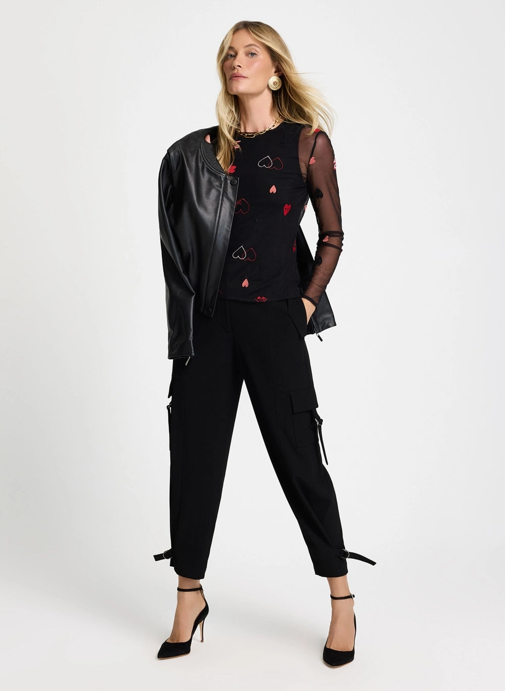 Blusa Benditta Tule Bordada Feminina