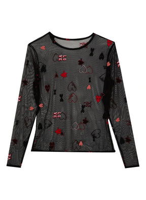 Blusa Benditta Tule Bordada Feminina