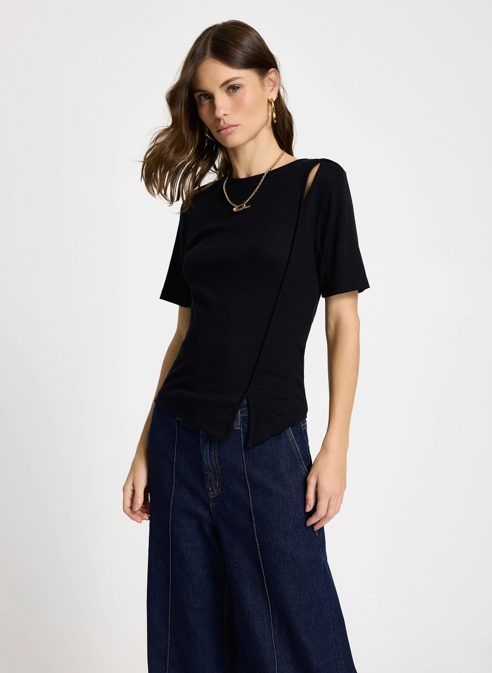 Blusa Benditta Pipa Rib Feminina